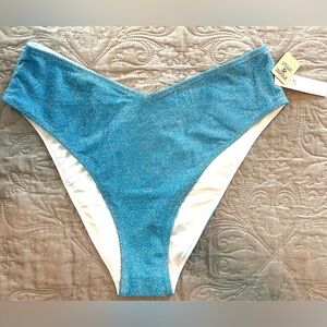 Victoria's Secret Sparkling Blue Bikini Bottoms